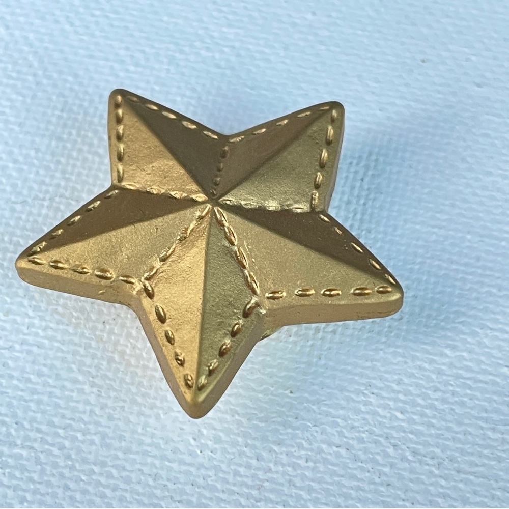 Vintage Button Covers Set of 3 Ceramic Celestial Moon Stars Metallic Craft Artsy - Picture 2 of 7